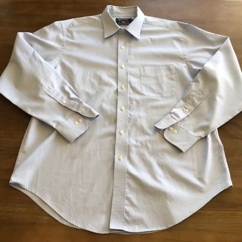 American Living‎ Button Down Long Sleeve Shirt Men's XL 17 34/45 Light Blue